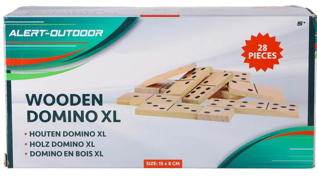 Domino XL Bois Alert Outdoor : Grand Format Lisible pour Enfants et Seniors