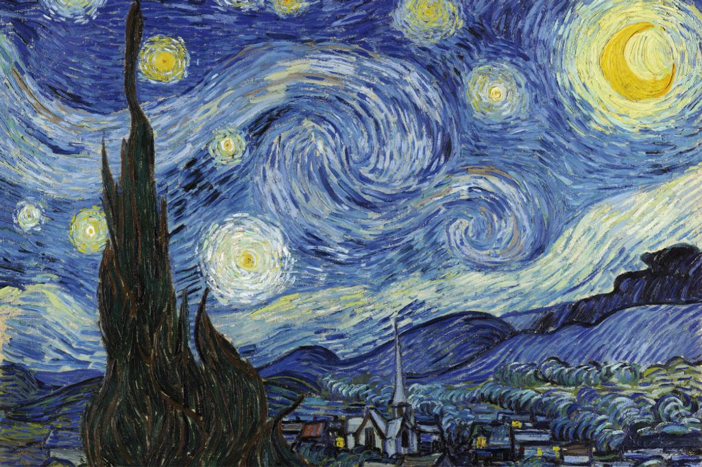 Vincent Van Gogh Kunstdruck Bild - Die Sternennacht, 1889 (80 x 120 cm)