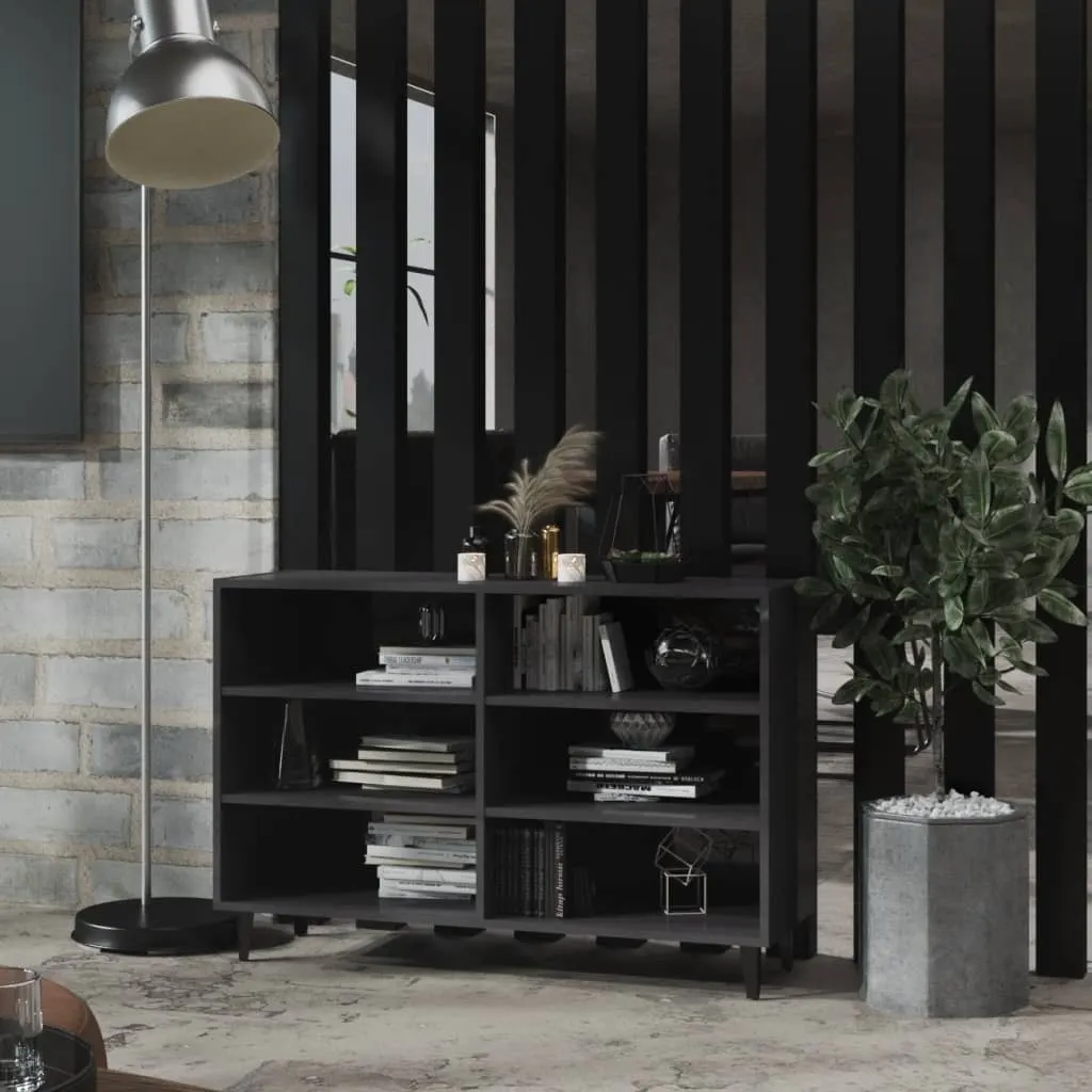 Credenza vidaXL Grigio Lucido in Legno Multistrato | Mobile 103,5 cm