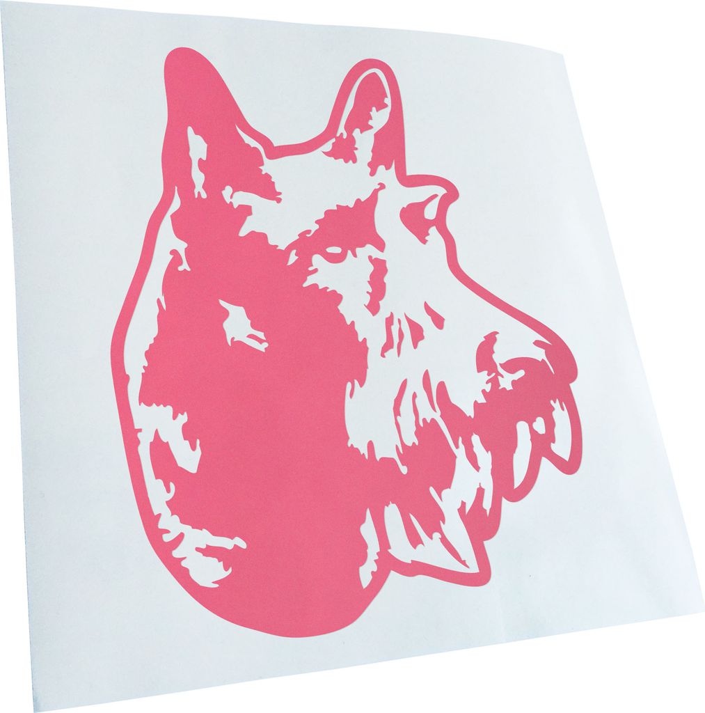 Kiwistar - Autoaufkleber - Scottish Terrier Hund - Hellrosa - 40x33cm - Aufkleber für Auto, Laptop, Fahrrad, LKW, Motorrad Mehrfarbig JDM Decal Ra...