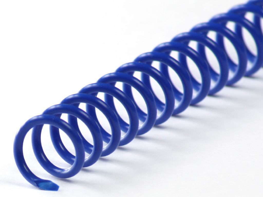 Binderücken CoilBind 47 Ringe 8mm, 4:1 Teilung blau