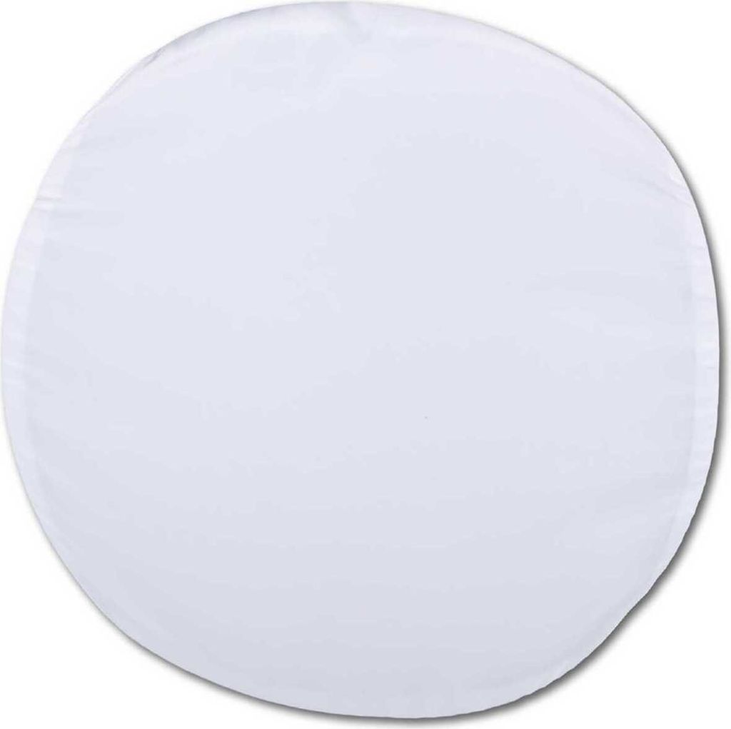 Dekokissenhülle ohne Füllung Weiß Ø 40 cm – Kissenhülle Ellen aus Polyester, mit Reißverschluss, waschbar, für Wohn- und Schlafzimmer