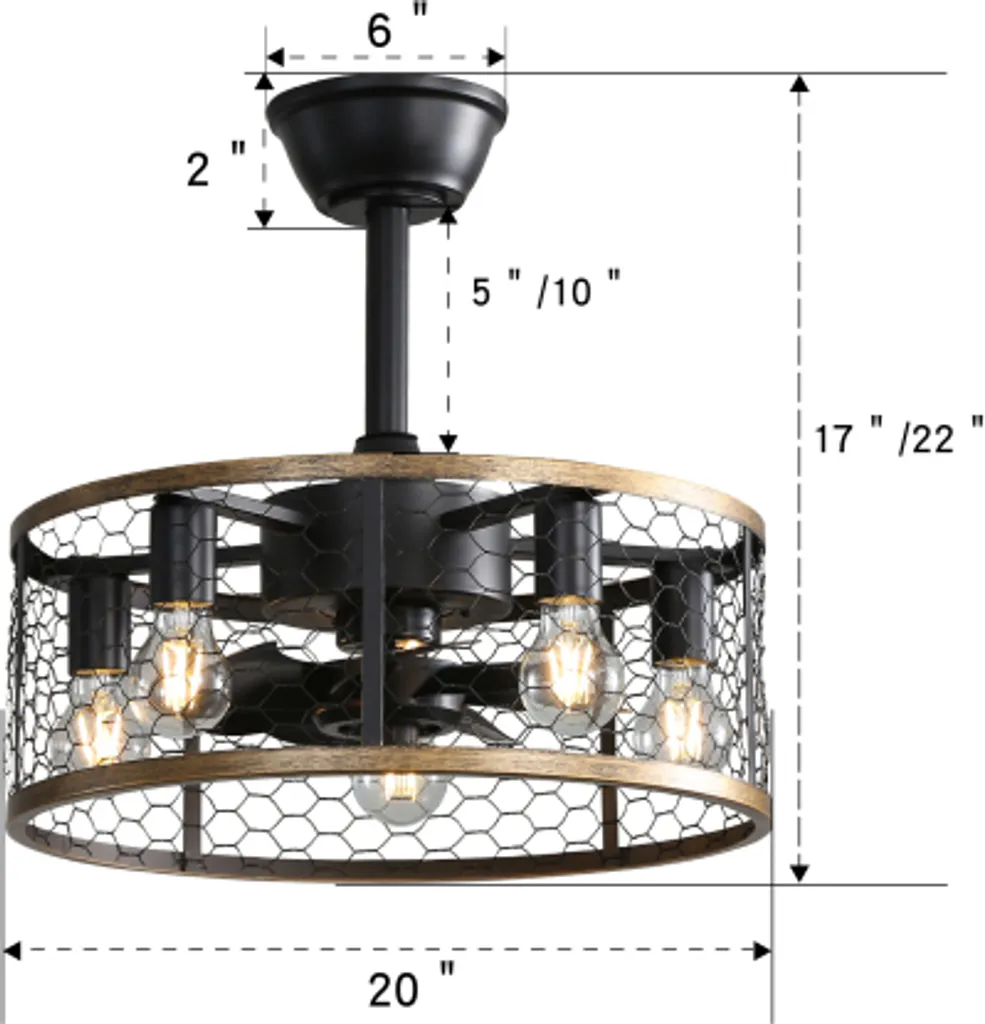 Ventilatore AIORBER Nero Silenzioso per Bambini con Luce e Timer - 7
