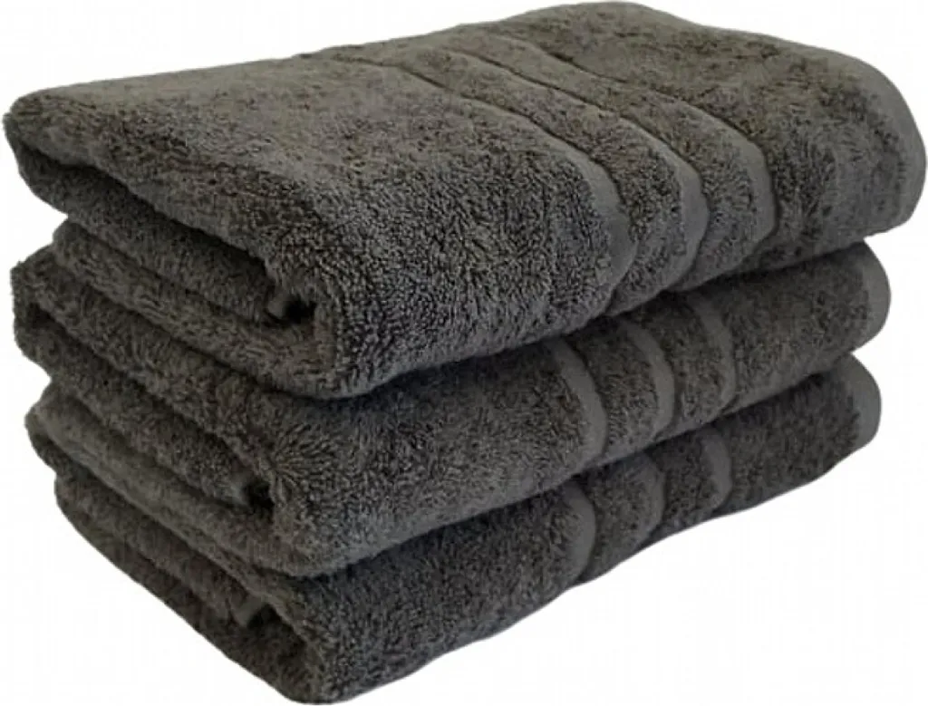 Asciugamano Telo Doccia 70x140 cm Grigio Scuro 100% Cotone Premium