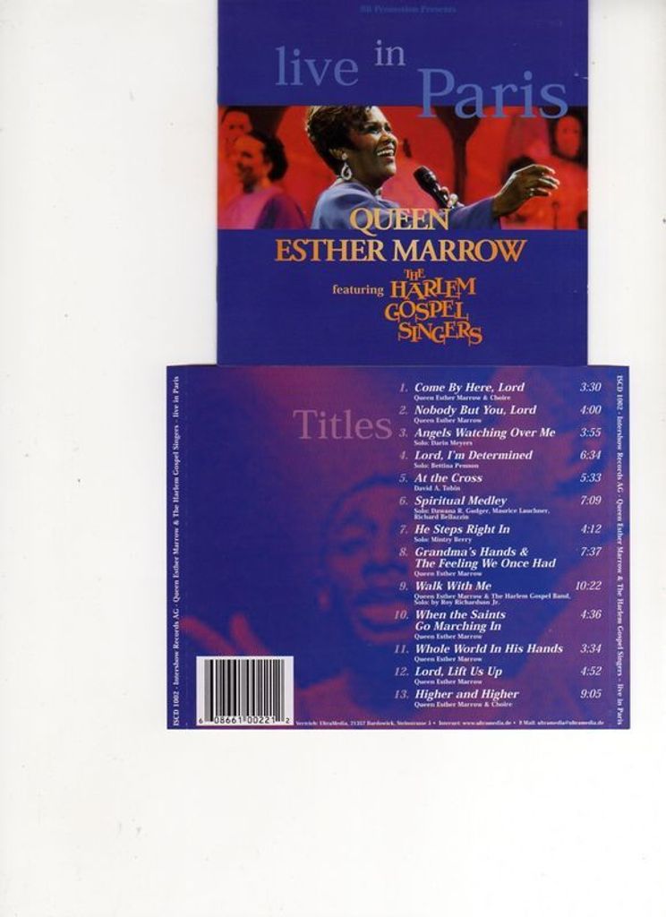 queen esther marrow&the harlem gospel singers-Live in Paris cd