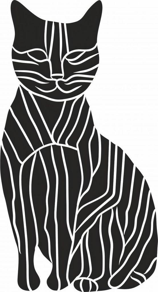 Poster 40x60cm Zebra im Katzenkörper