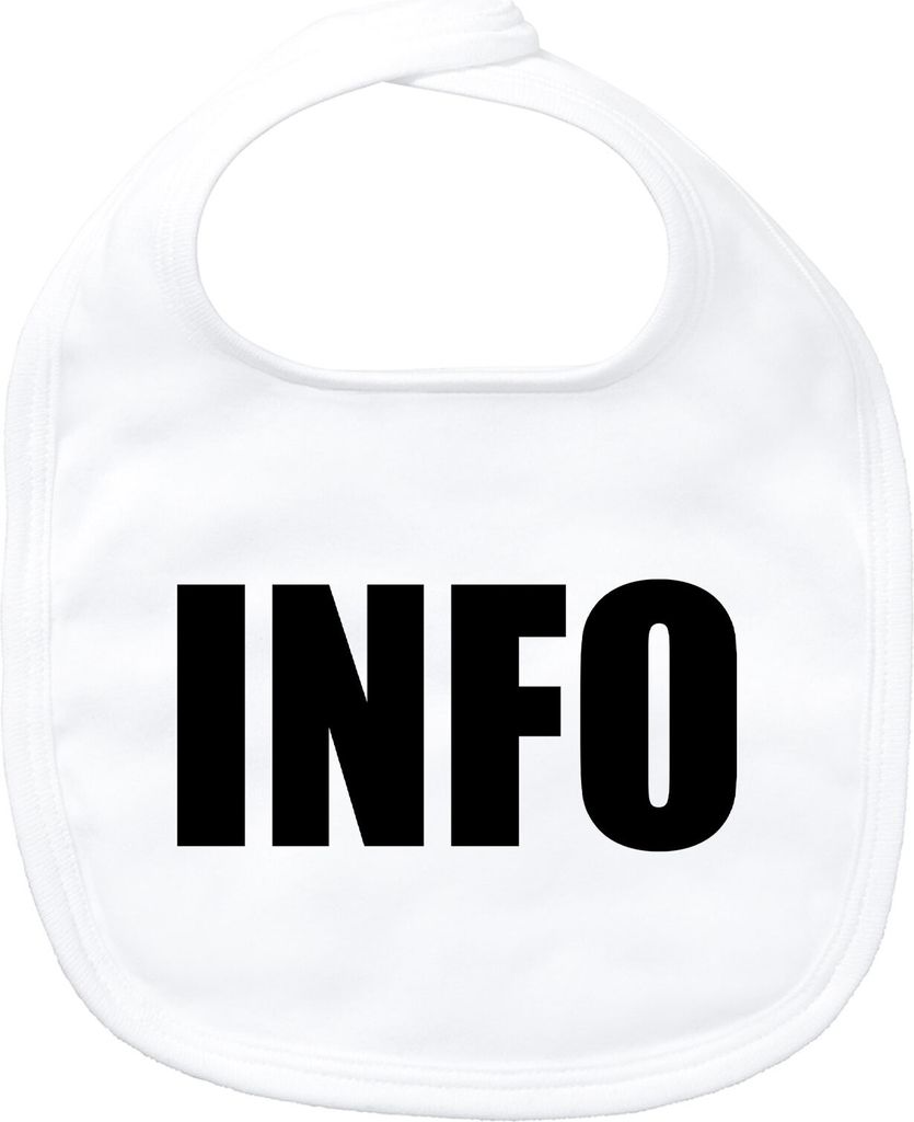 Huuraa Baby Lätzchen Info Symbol Geschenk White Baumwolle Info Präsent