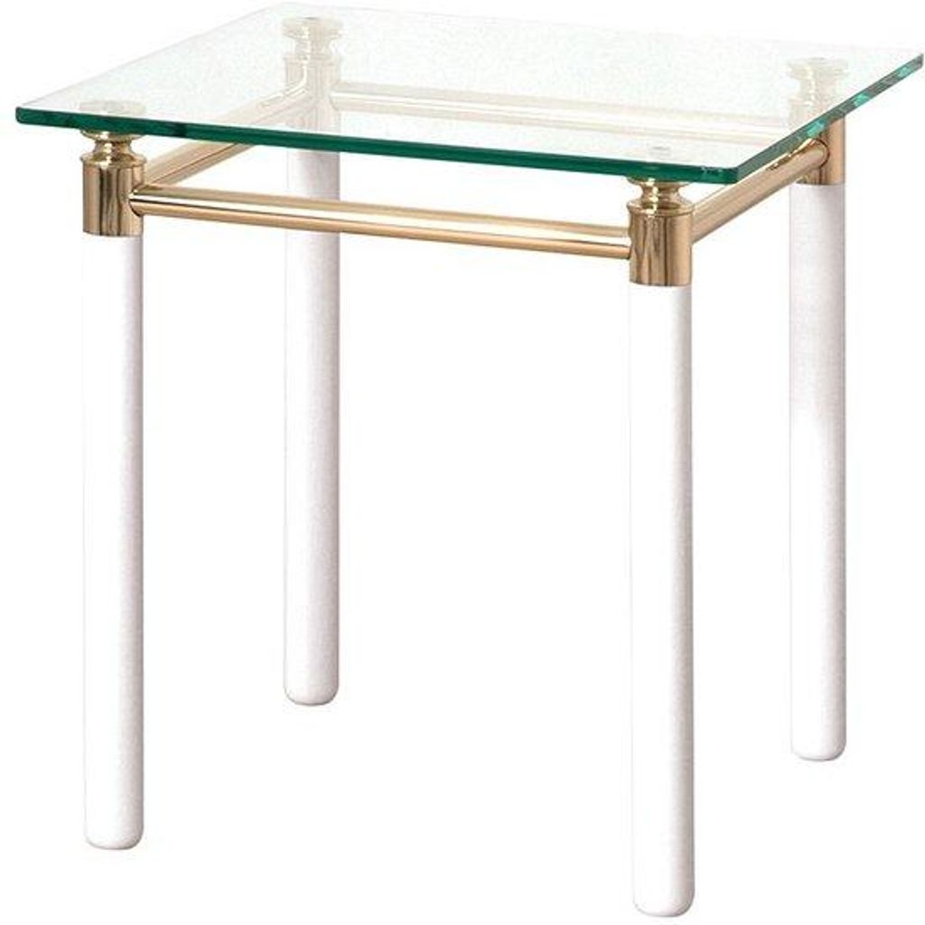 Gläserne Side-Table mit Gold-Verzierungen für elegante Einrichtung