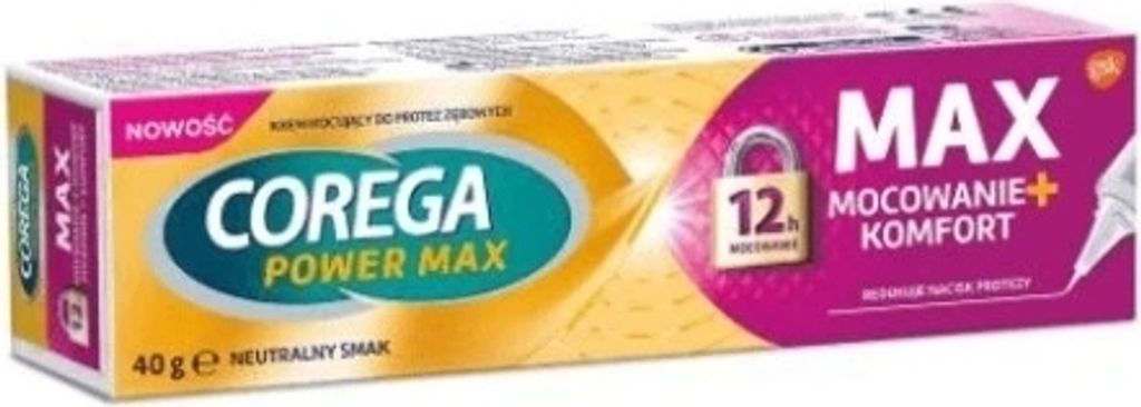 Corega Power Max crema adesiva per protesi, neutra, 40 g - Immagine del prodotto 