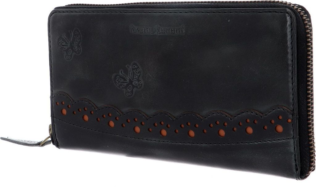 bruno banani Geldbörse Ziloo Zip Around Wallet Black schwarz