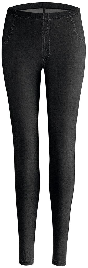 NUR DIE Treggings v džínsovom vzhľade - Relax & Go - čierne Obrázok produktu 