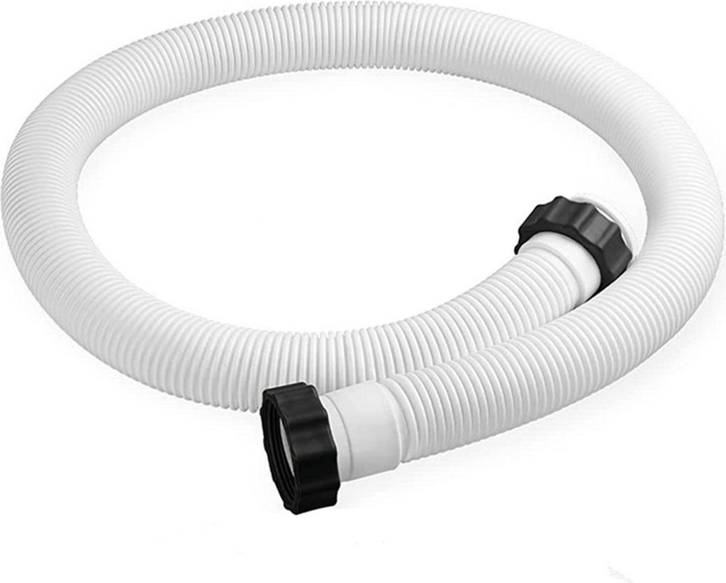 Dehnbarer Wellblech -Strukturpoolschlauch mit Klemmen Easy Installation Pool Filterpumpe Ersatzschlauch für den Intenxadapter-A