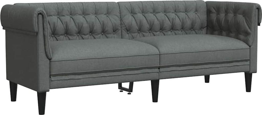 vidaXL Sofa Dunkelgrau 201,5 x 74,5 x 74,5 cm Polyester