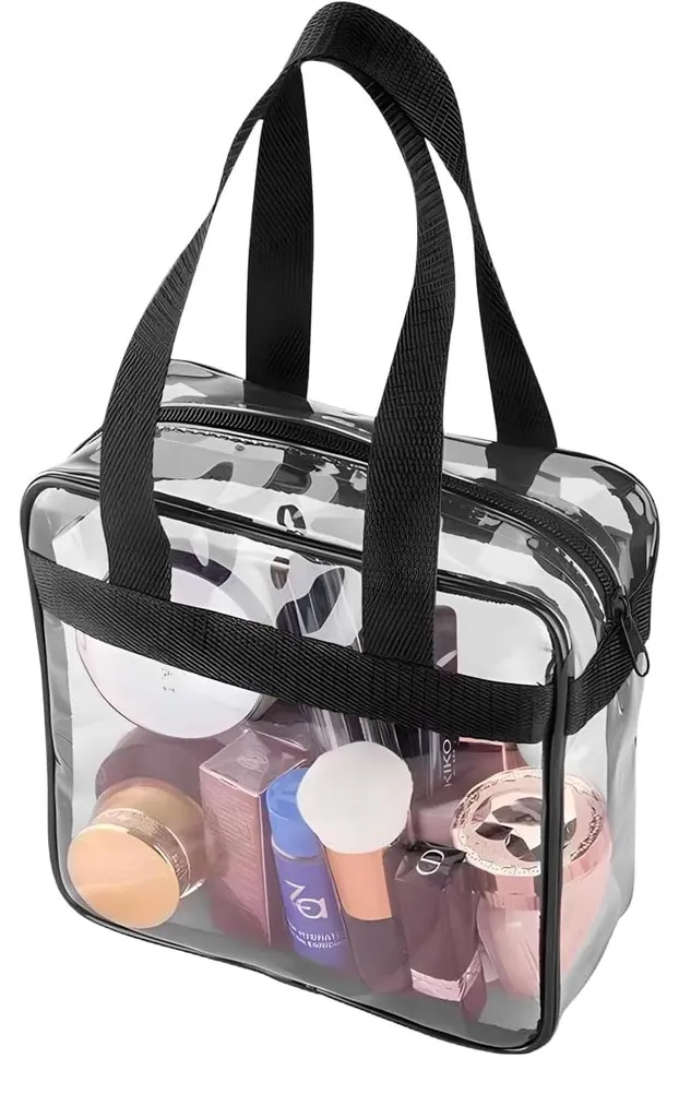 Sac de voyage transparent pour avion et stade avec bandoulière réglable