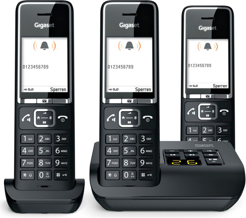 Gigaset COMFORT 550A trio schwarz/chrom Produktbild