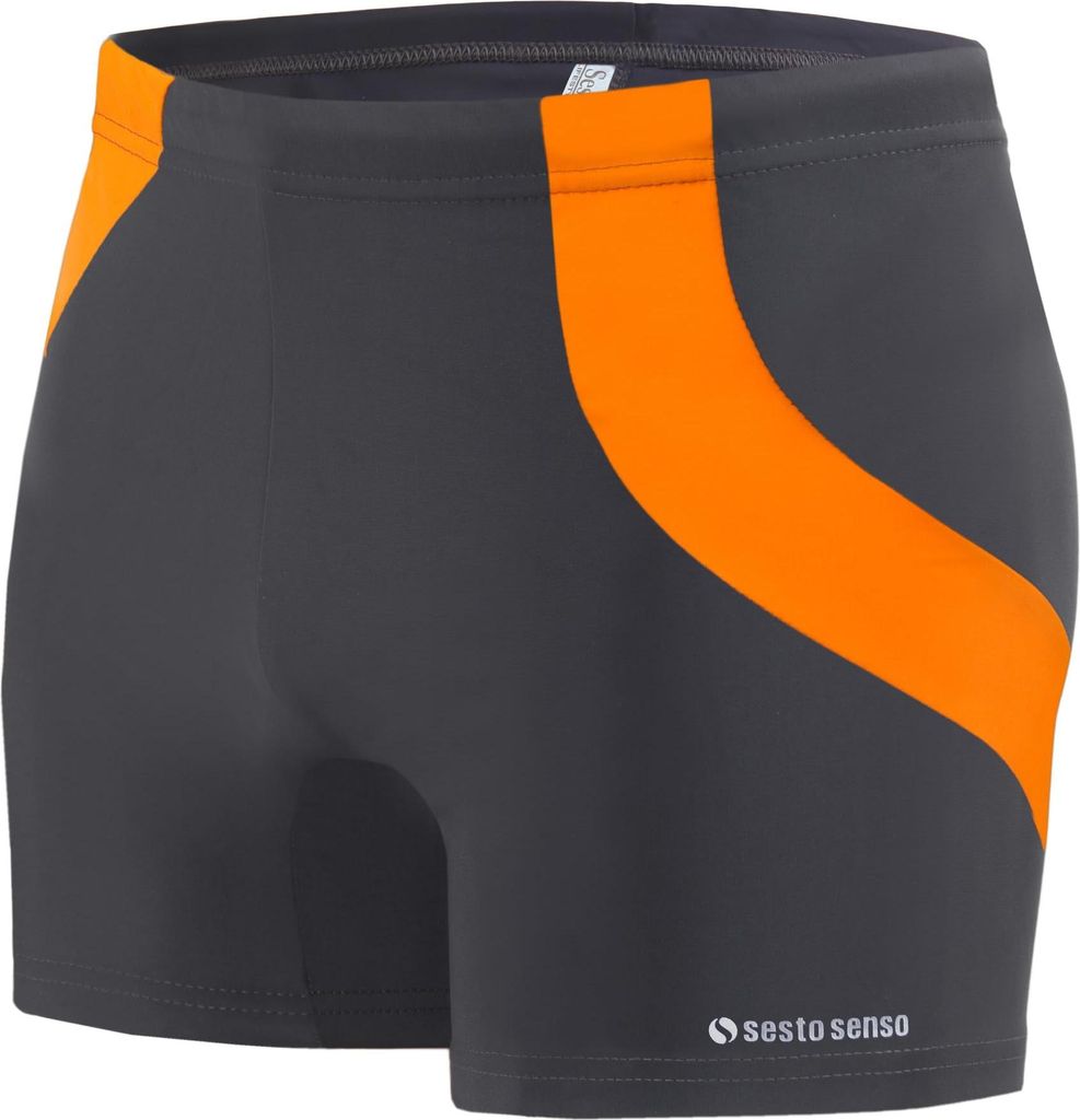 Sesto Senso Herren Badehose Sportlich wasserdicht zum Schwimmen enganliegende Bademode Größe 3XL Grau