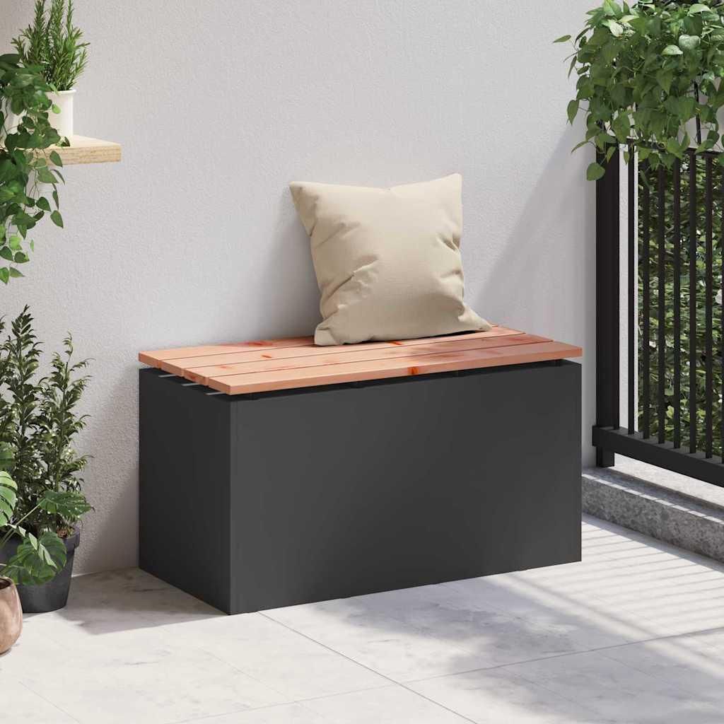 Langlebige Gartenbank Schwarz 80 x 40 x 43cm - Möbel862502 - Gartenbänke