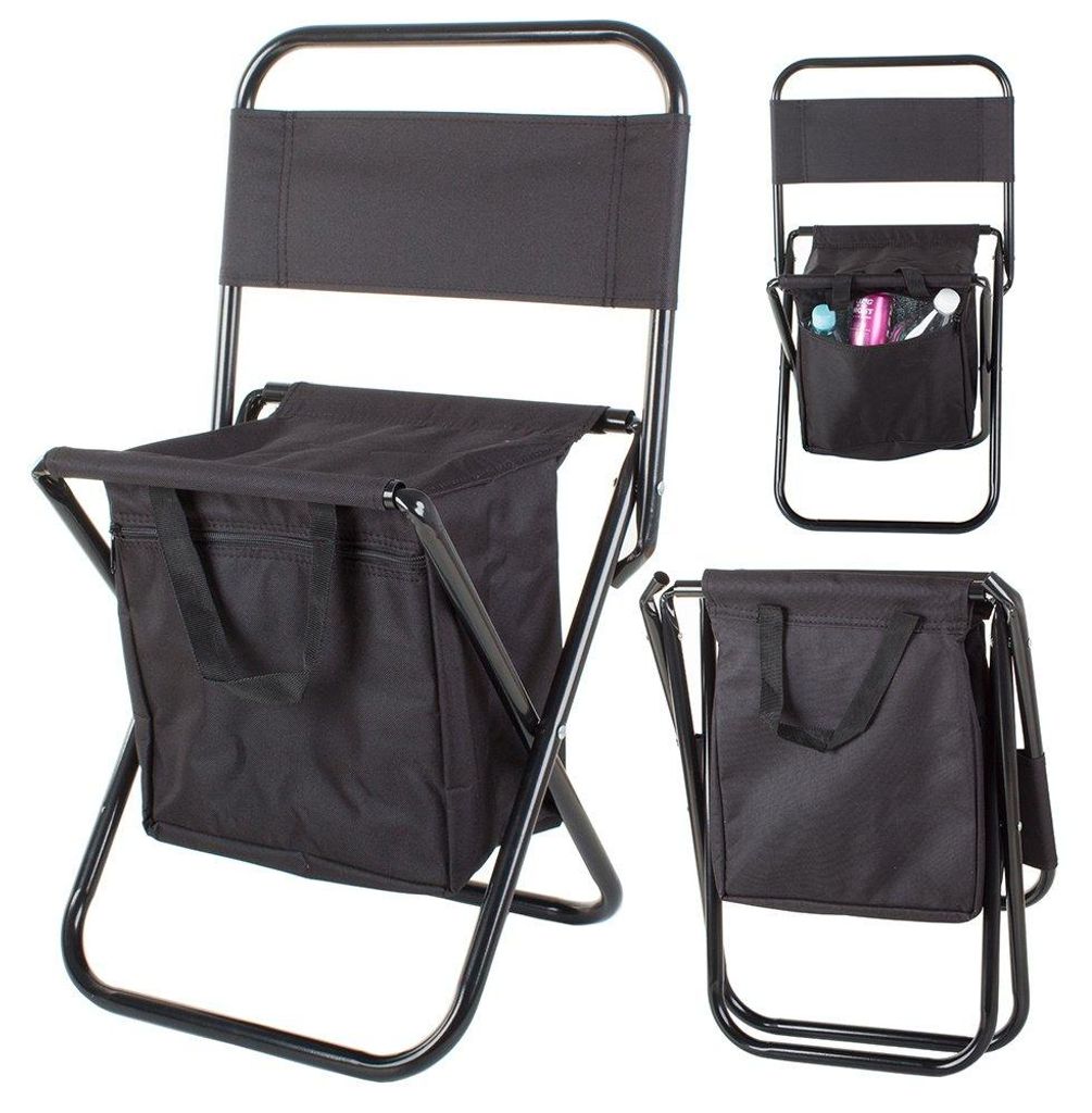 Verk 01669 Klappbarer Angelstuhl mit Thermotasche