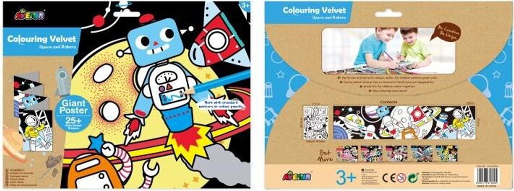 Avenir Velvet-Malbuch MAXI - Universum 126 x 29 cm