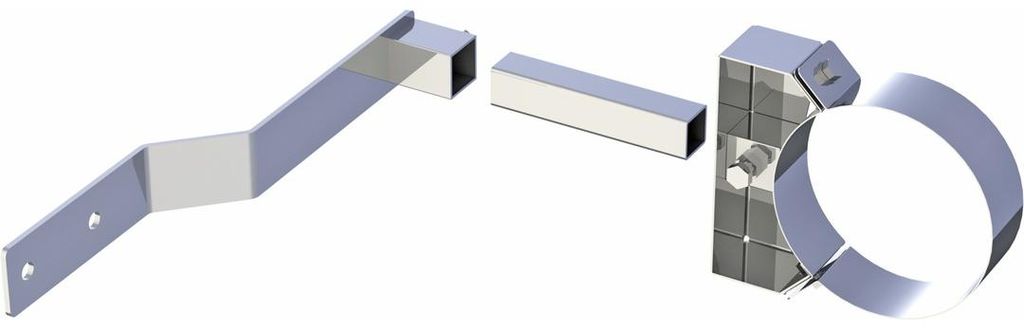 DW-FU Ø 115 mm Dachhaken-Set zur Schornsteinbefestigung auf Schrägdächern