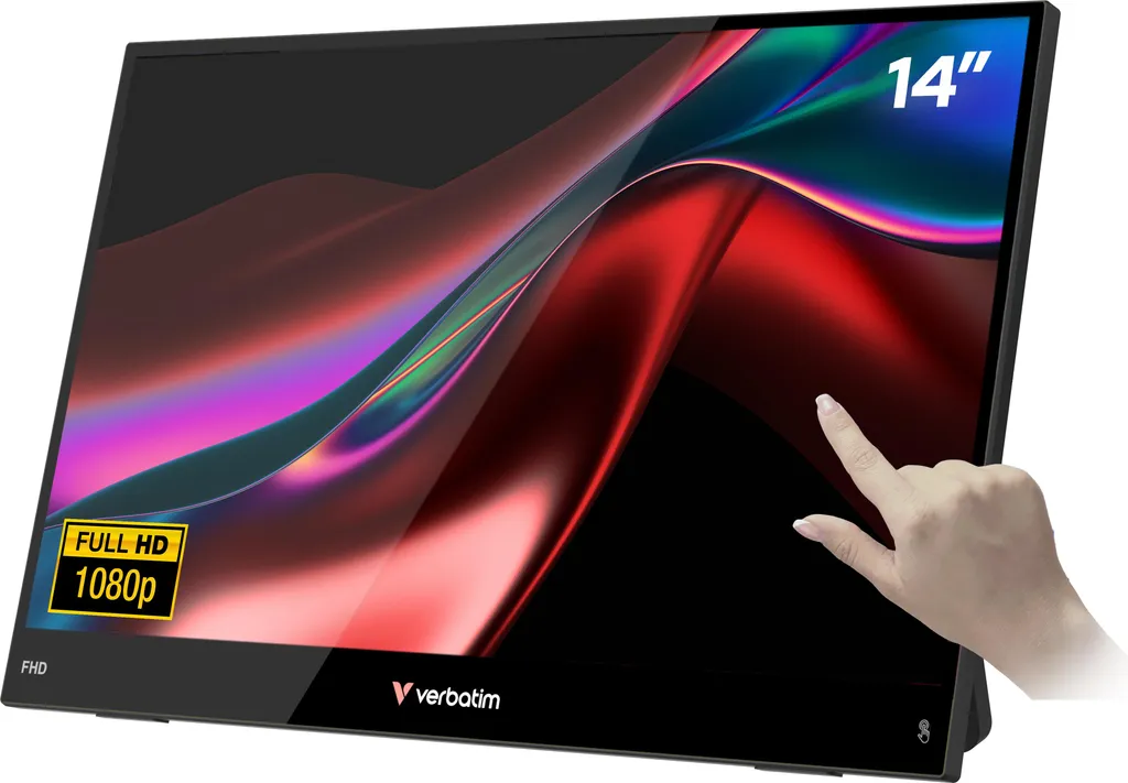 Verbatim Portable Monitor 14" FHD Touchscreen Monitor Light