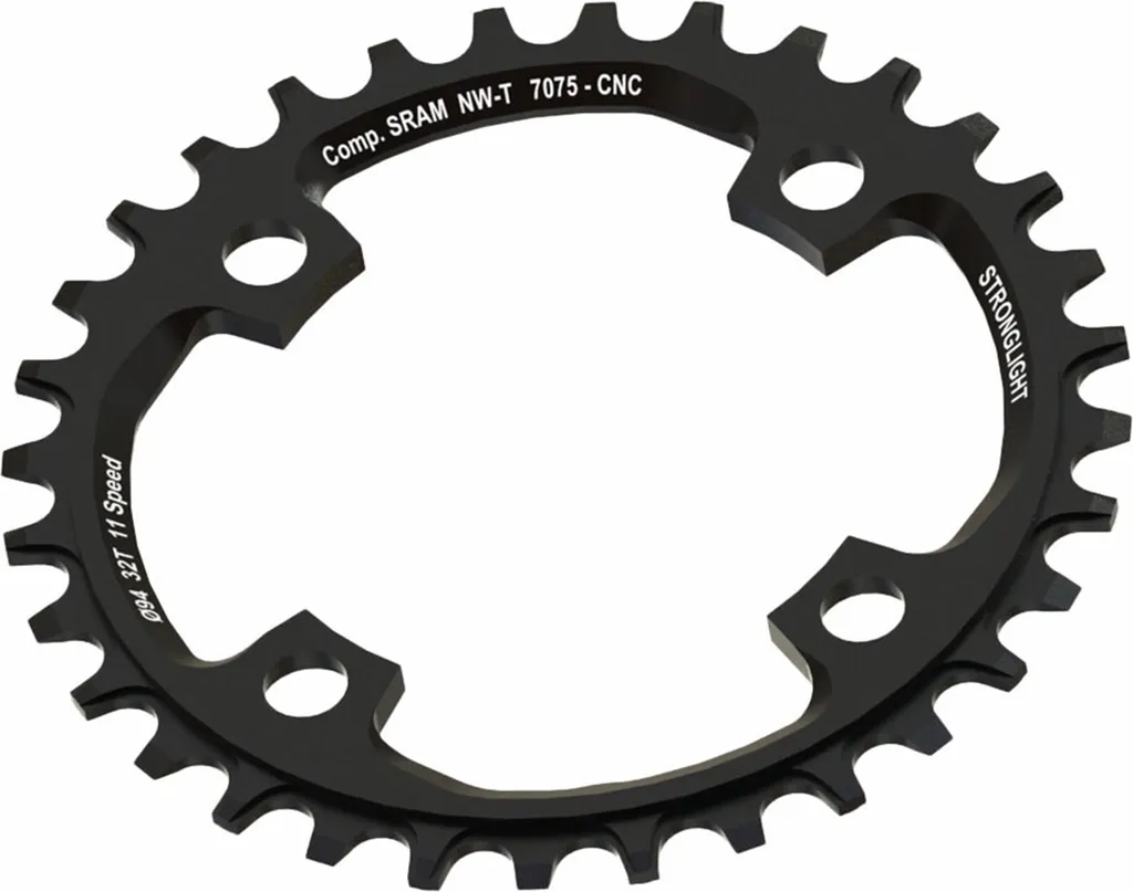 Plateau STRONGLIGHT 274664 pour Sram 1x11 X01 38 dents LK 104mm Noir