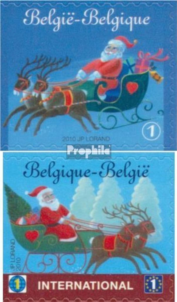Briefmarken Belgien 2010 Mi 4133Dl-4134Dl (kompl.Ausg.) postfrisch Weihnachten