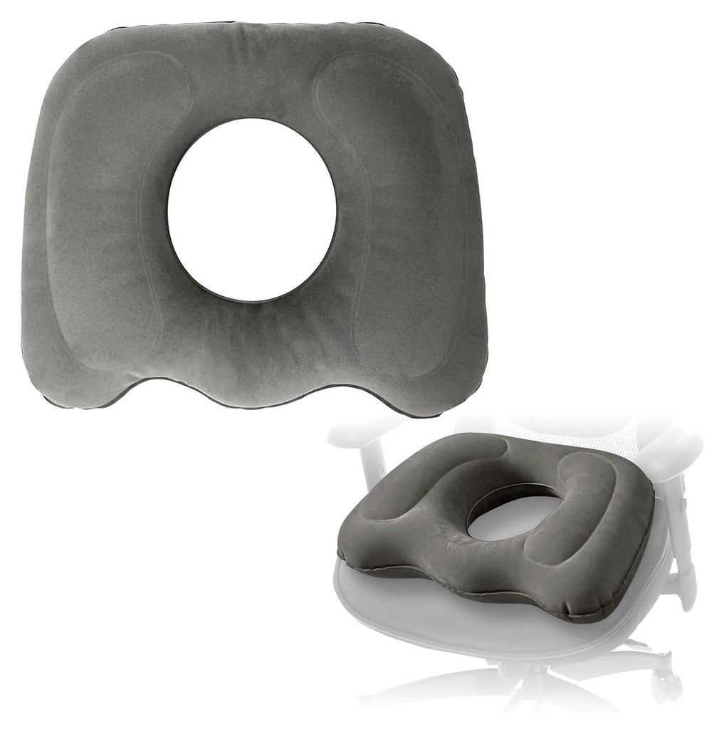 Multifunktionales Sitzkissen - Aufblasbares Donutkissen für Hämorrhoiden, Druckentlastung bei Steißbeinschmerzen, postoperativen Beschwerden, Sc...