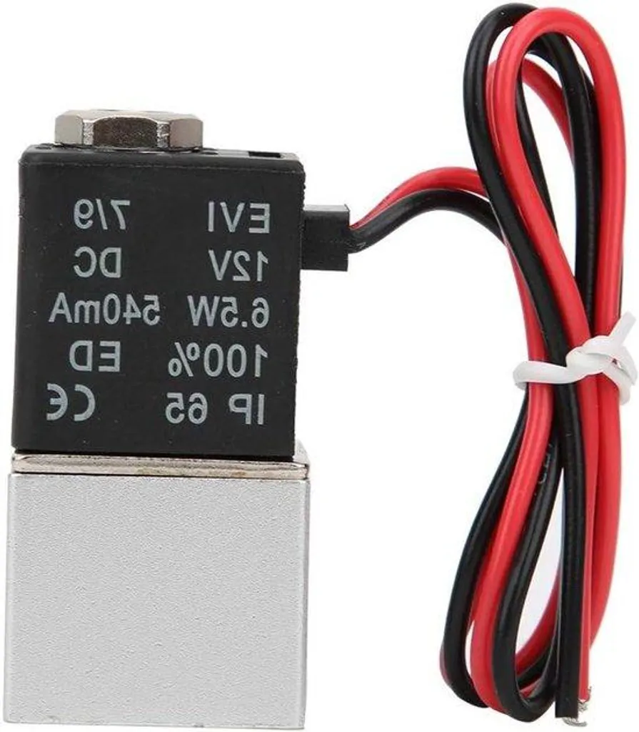 Électrovanne 12V 1/4" et 1/8" double en alliage d'aluminium léger
