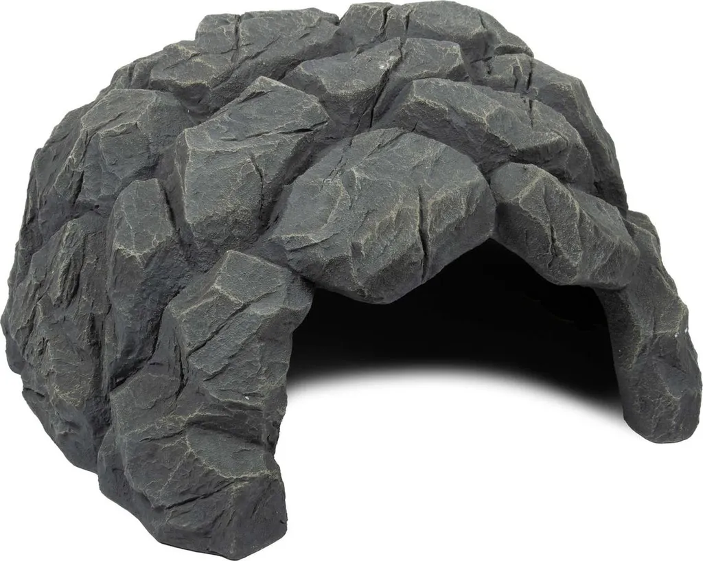 Abri Grotte pour tortue XL gris - Refuge terrarium Terra Della 25cm