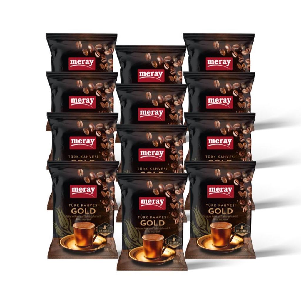 Meray Gold Türkischer Kaffee gemahlen – 100g - 12 Packungen Produktbild 