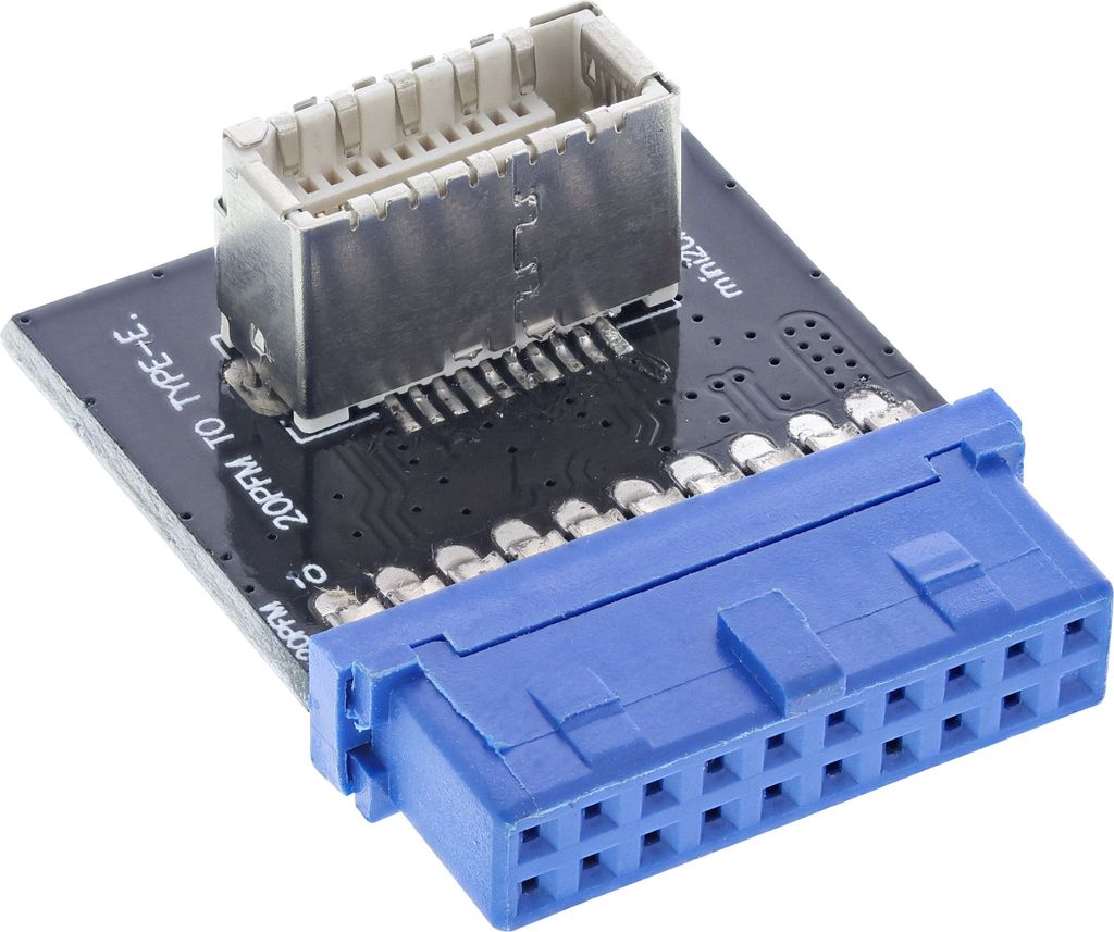 InLine USB 3.0 zu USB 3.1 Frontpanel Key-B Adapter intern, Produktbild 