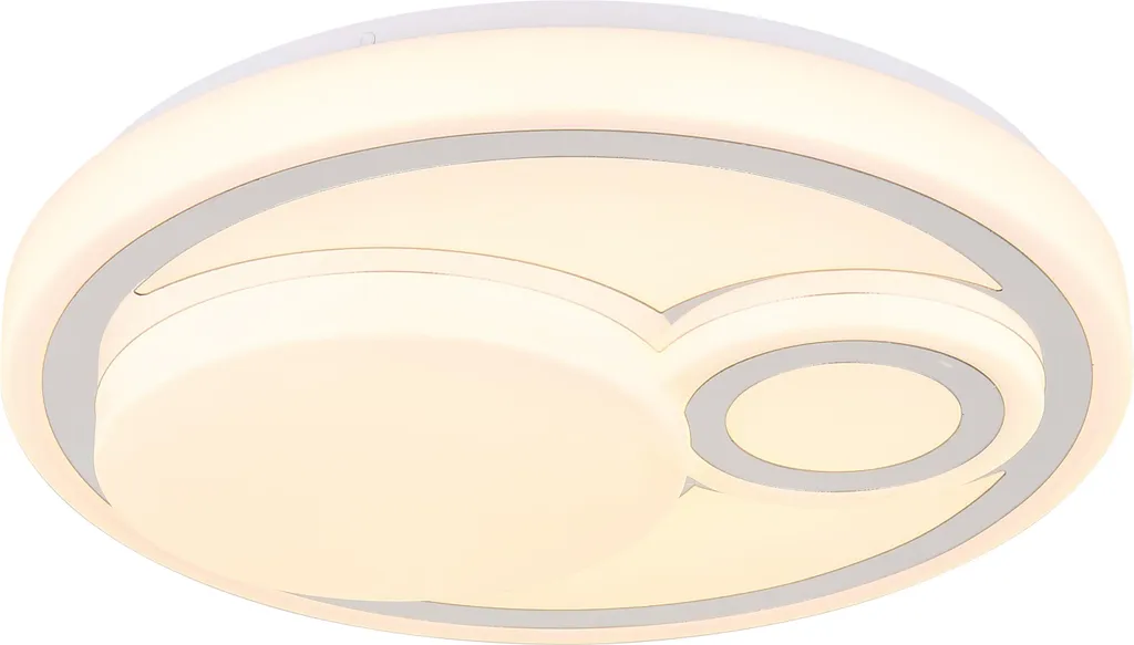 Luminaire de plafond LED blanc et chrome 38cm à température variable