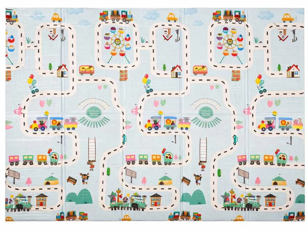 Grand tapis de sol pour chambre enfant pliable et réversible 200x150