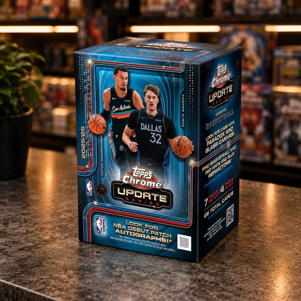 2025-26 Topps Chrome NBA Update Series Value Box Englisch Produktbild  KI-generiertes Bild