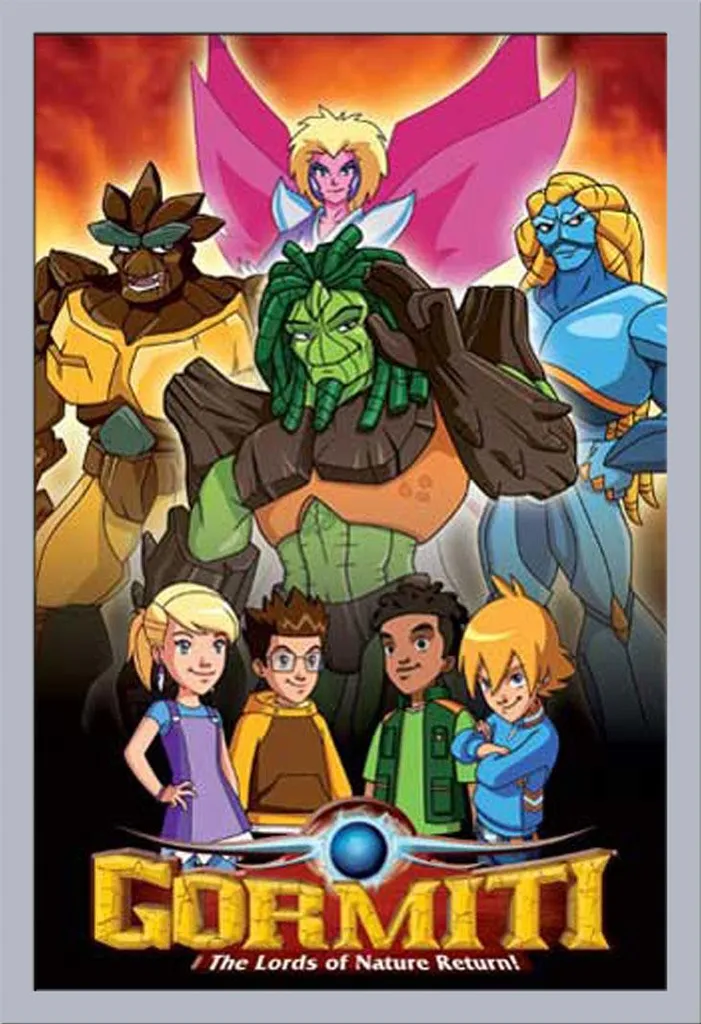 Poster Gormiti Lords of Nature con Cornice Argento Shinsuke MDF Maxi