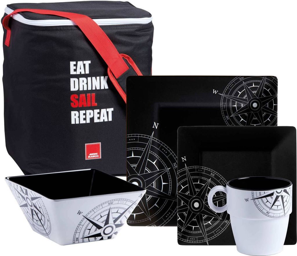 Geschirr Set Lombok, 16 teilig, Tragetasche