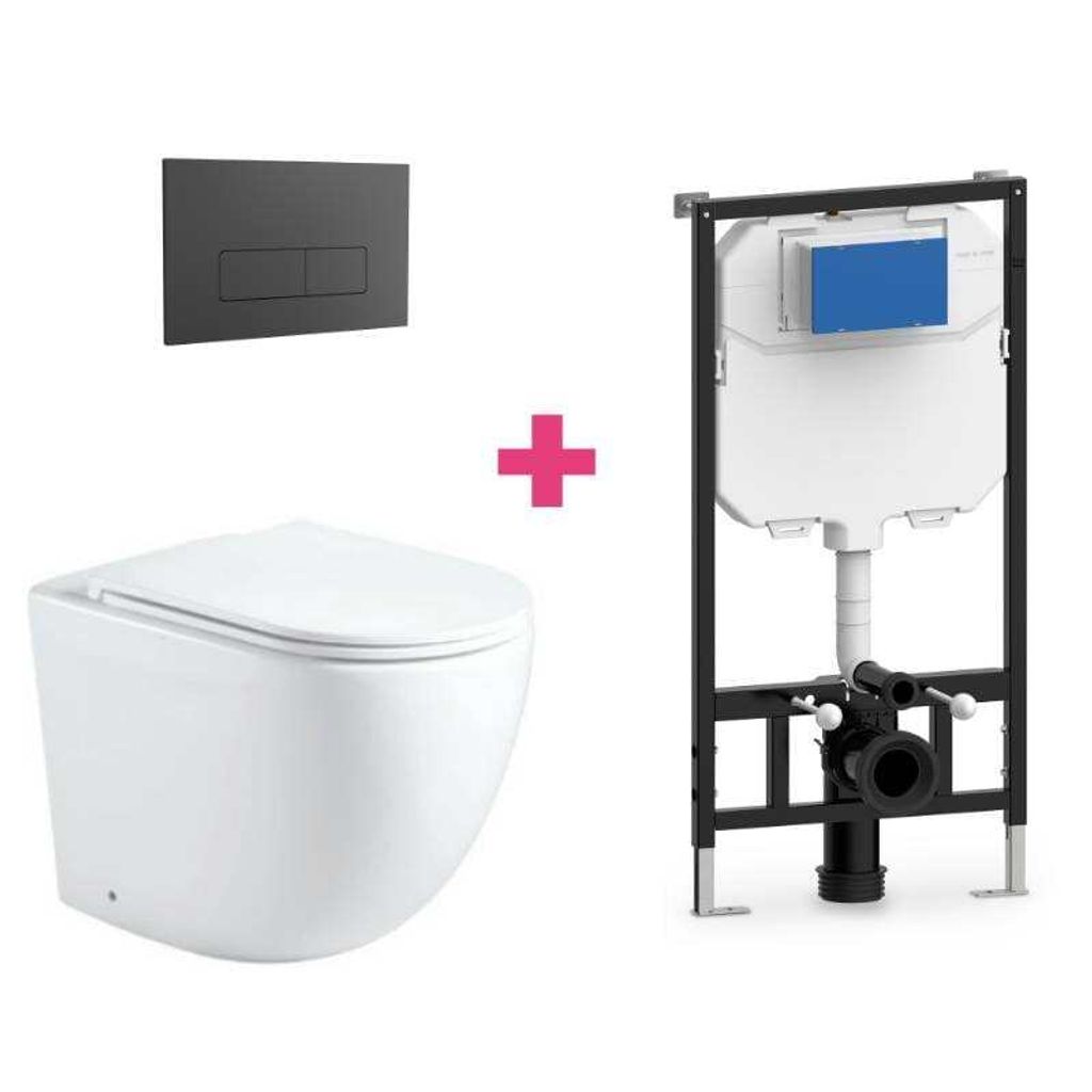 Wand-WC GENOVA Komplett-Set weiß