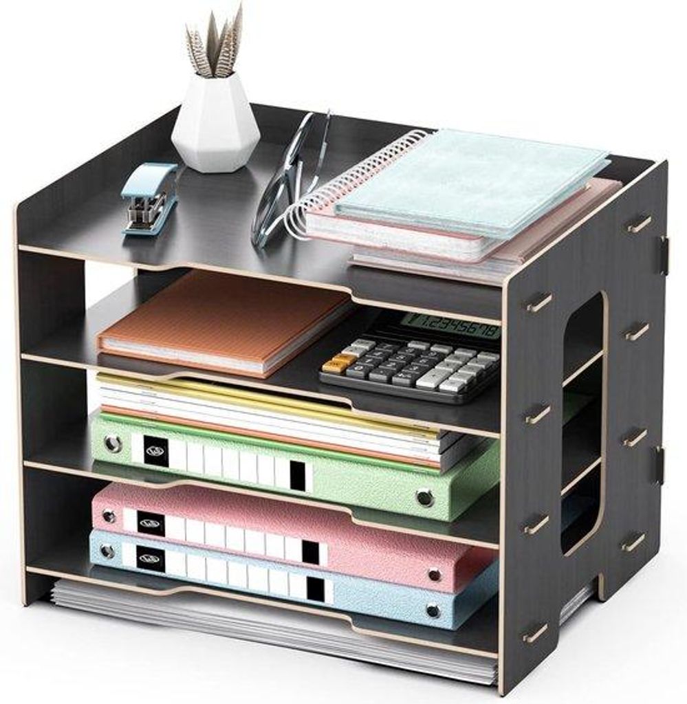 Schreibtisch-Organizationshilfe - Arbeitsplatz-Accessoires - Dokumentenbehälter - Papierkasten - Sortierfächer - Schubladen - Büromaterial - Bü...