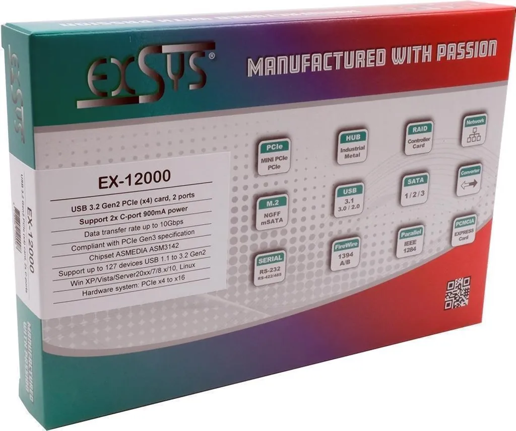 Exsys EX-12000 - PCIe - USB 3.2 Gen 2 (3.1 Gen 2)
