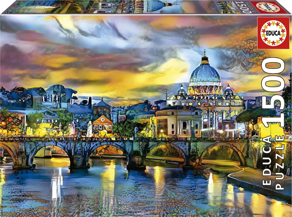 EDUCA Puzzle Petersdom und Engelsbrücke 1500 Teile