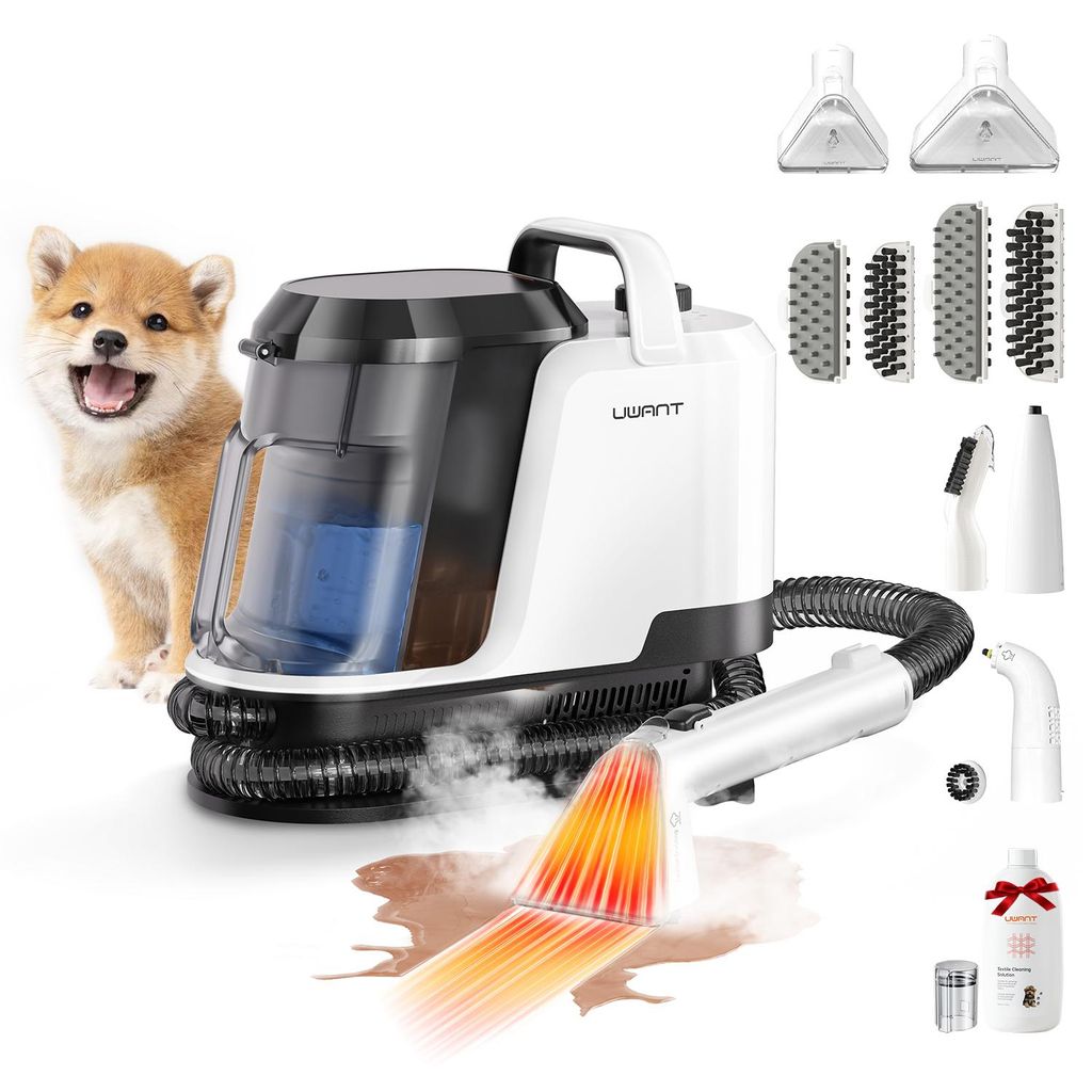 Uwant Y100 Steam Nass Trockensauger 3-in-1 Dampfreiniger und Polsterreiniger Gerät mit 18.0000 Pa, 1750W Heißdampf, 65°C Heißwasser,Selbstreini...