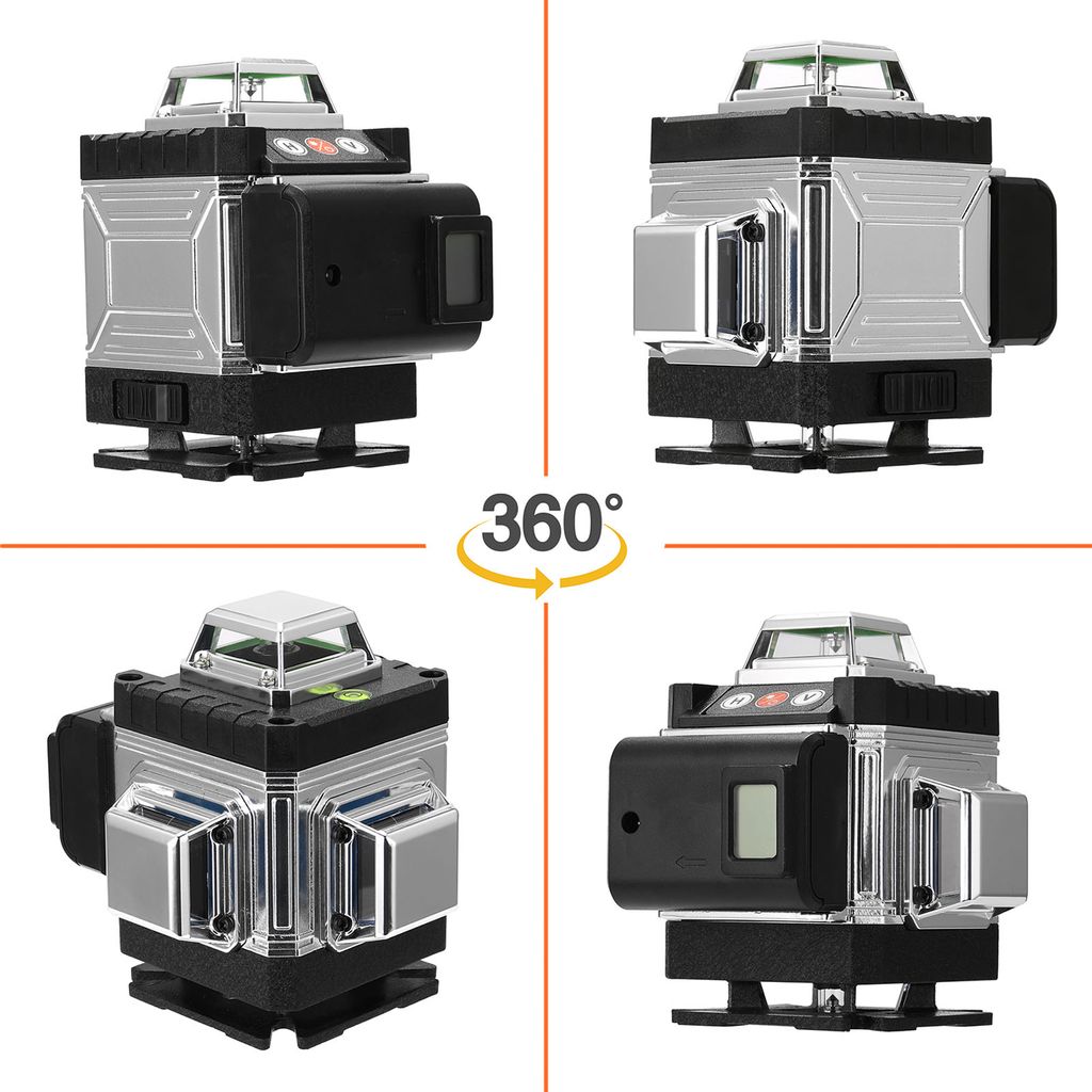 4D 16řádkový laserový vodováha Zelený 360º otočný Obrázek produktu 14