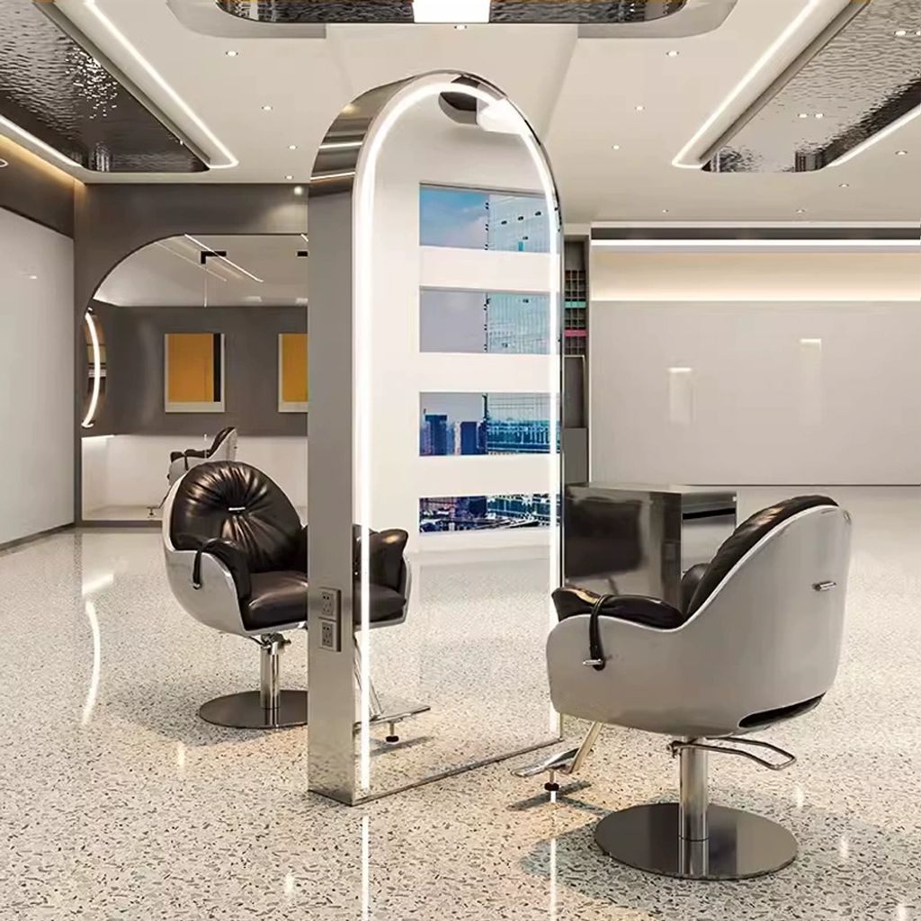 Spiegel Standspiegel Ganzkörperspiegel Friseurspiegel Umkleidespiegel Kosmetikspiegel Fitnessspiegel Silber D