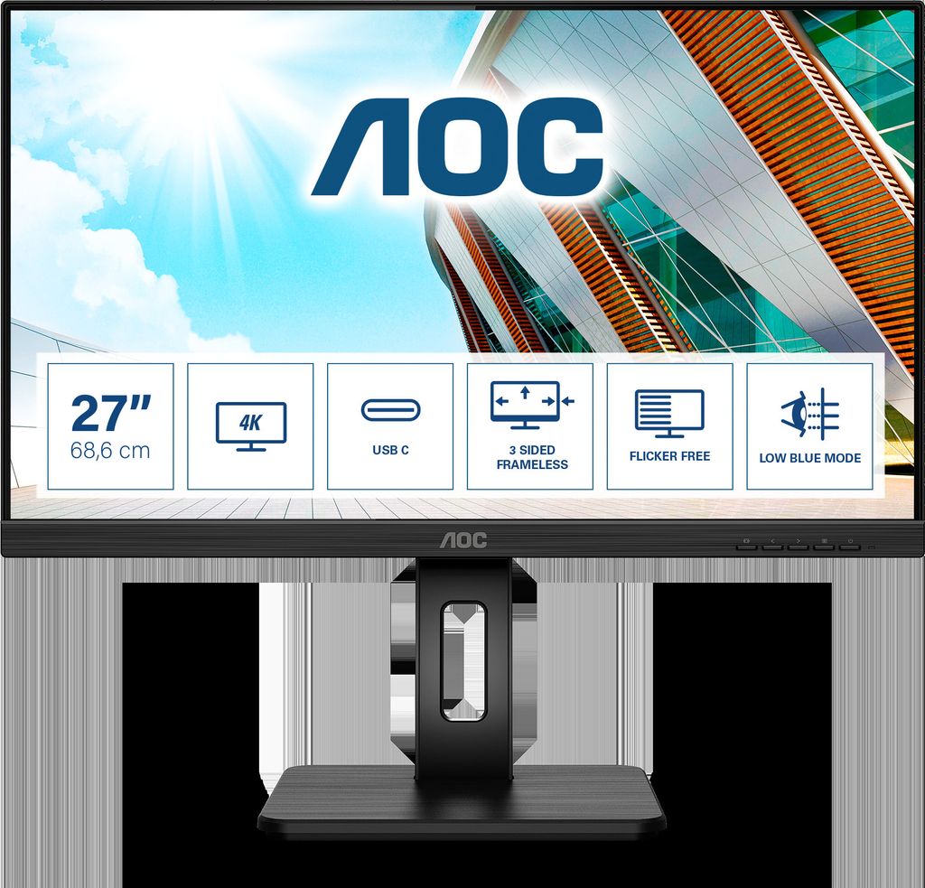 AOC U27P2CA AOC 68,6cm (27") U27P2CA 16:09 HDMI+DP+USB IPS Zdjęcie produktu 