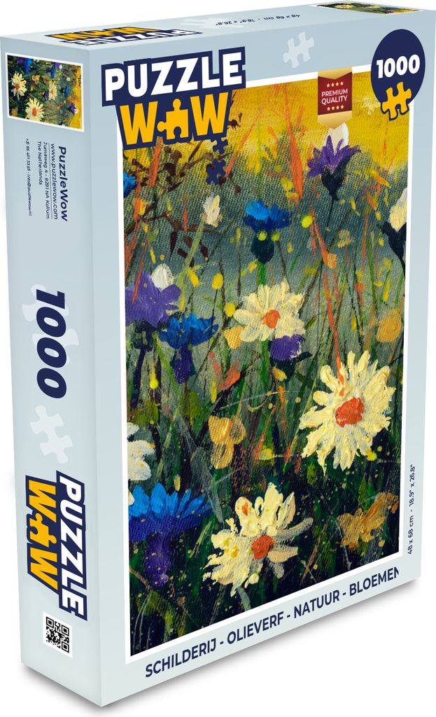 MuchoWow Puzzle 1000 Teile Malerei - Ölfarbe - Natur - Blumen - Spielzeug - Alt und Jung - Spiele - Puzzeln
