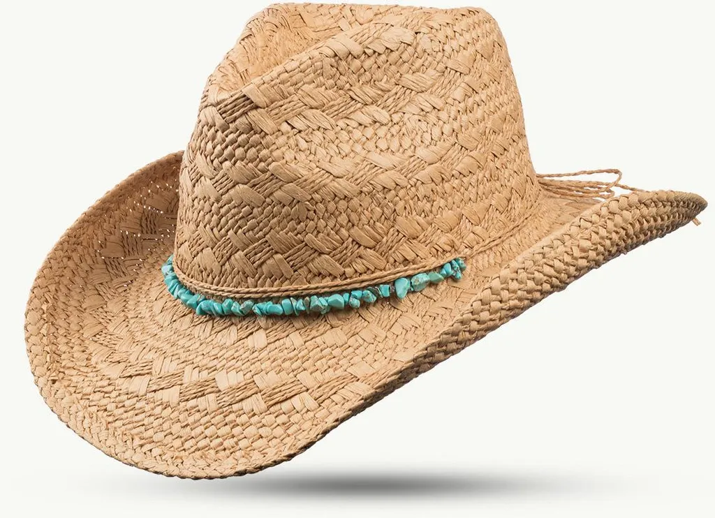 Scippis Wellington Cappello Cowboy Paglia Naturale Vintage Estate S/M