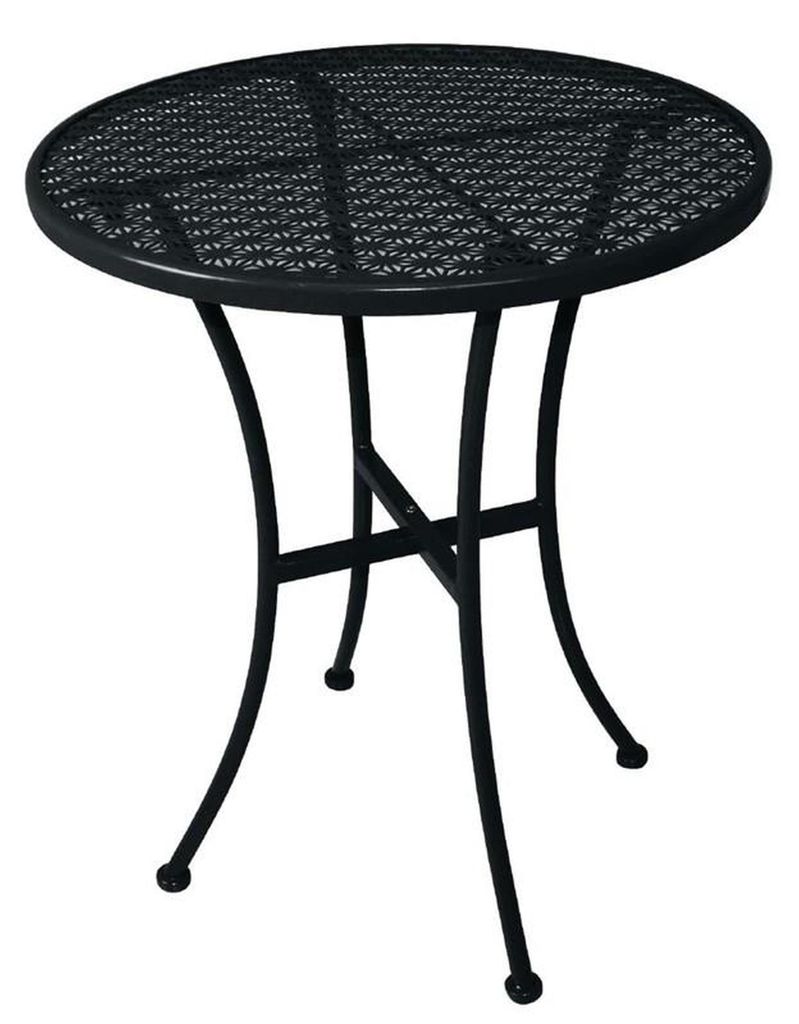 Bolero runder Bistrotisch in schlankem Design Stahl schwarz Produktbild 