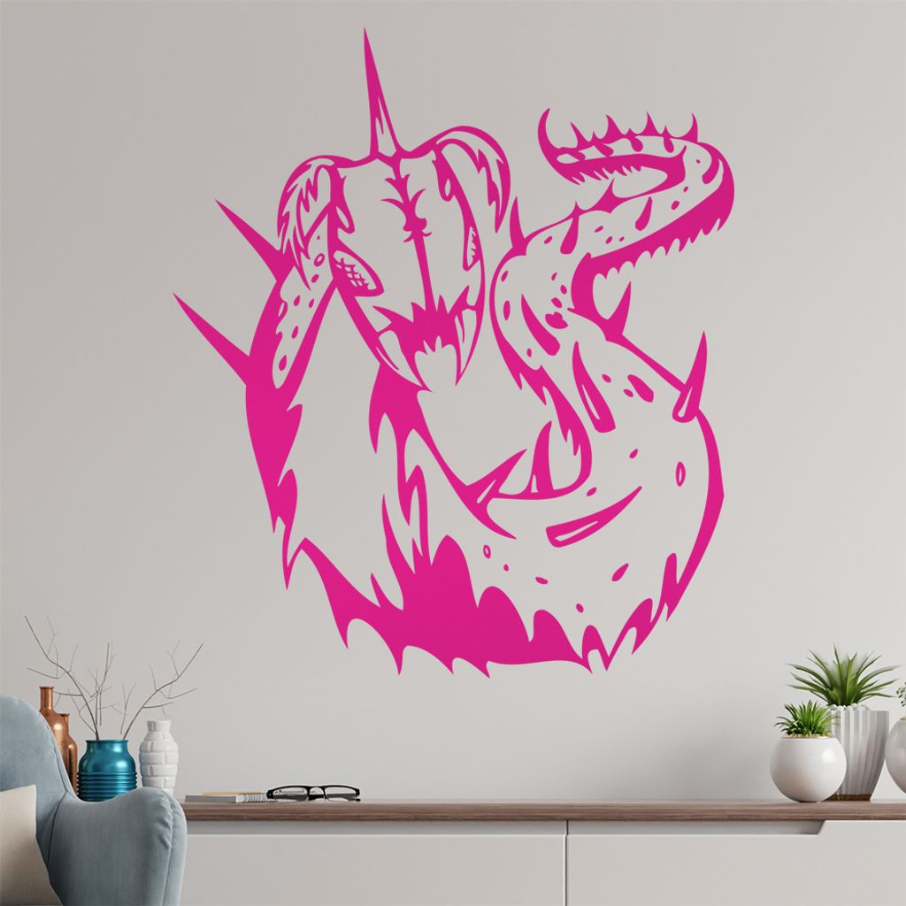 Riesen Wurm Wandtattoo in 6 Größen - Wandaufkleber Wall Sticker - Dekoration, Küche, Wohnzimmer, Schlafzimmer, Badezimmer