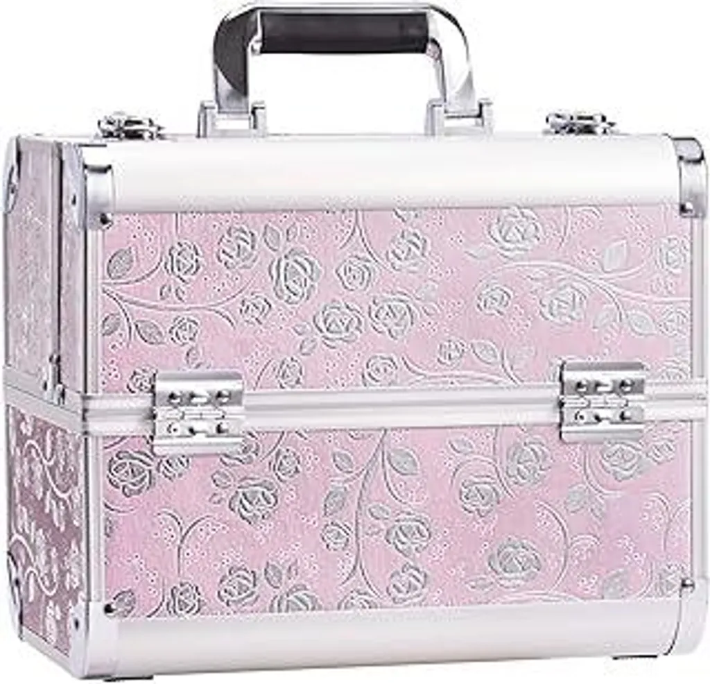 Beauty Case Alluminio Rosa - Valigetta Trucchi Professionale Chic